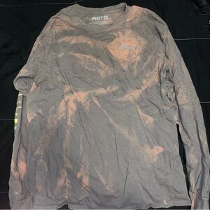 Post Malone tour charcoal gray tie dye Long Sleeve Shirt size large